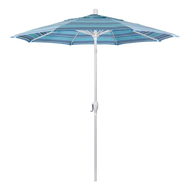 Pemberly Row 7.5' Patio Umbrella in Sun brella Dolce Oasis/Matted White