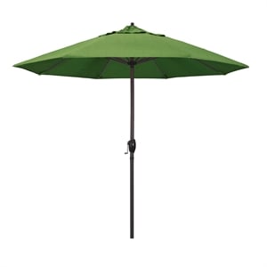 Pemberley Row Aluminum Red Patio Umbrella Tilt Crank Lift Traditional 9' Unassembled