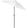 Pemberley Row Aluminum Natural Patio Umbrella Rectangular Tilt Crank Lift 102