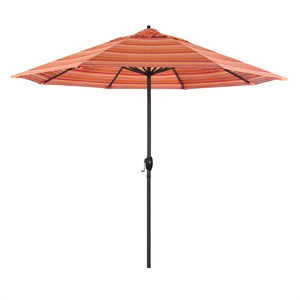 Pemberly Row Contemporary 9' Patio Umbrella in Mango Acrylic Fabric