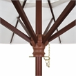 Pemberly Row 9' Wood Pole Hardwood Ribs Push Lift in Natural