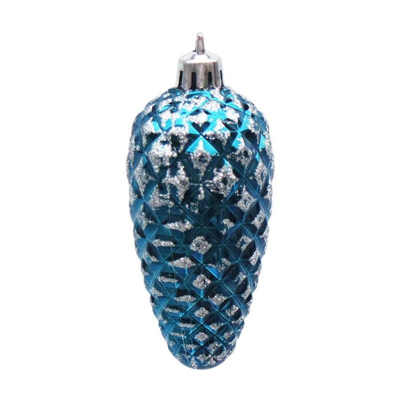 Pemberly Row 40 Piece Christmas Tree Ornament Set in Silver Blue and White