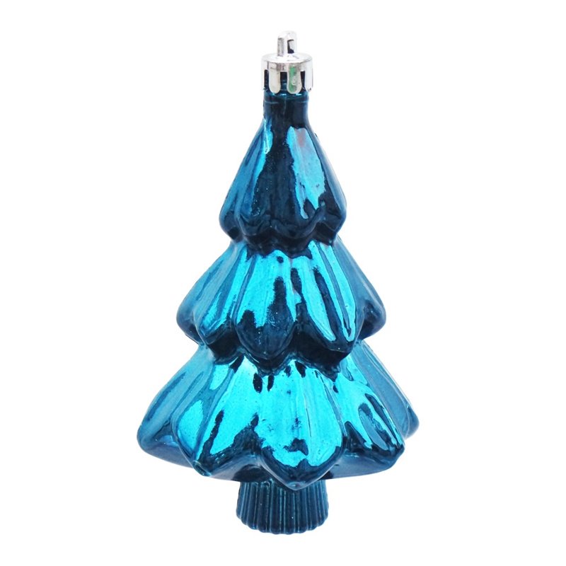 Pemberly Row 40 Piece Christmas Tree Ornament Set in Silver Blue and White