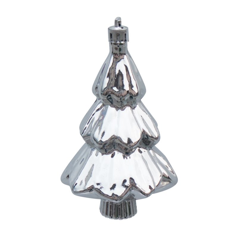 Pemberly Row 40 Piece Christmas Tree Ornament Set in Silver Blue and White