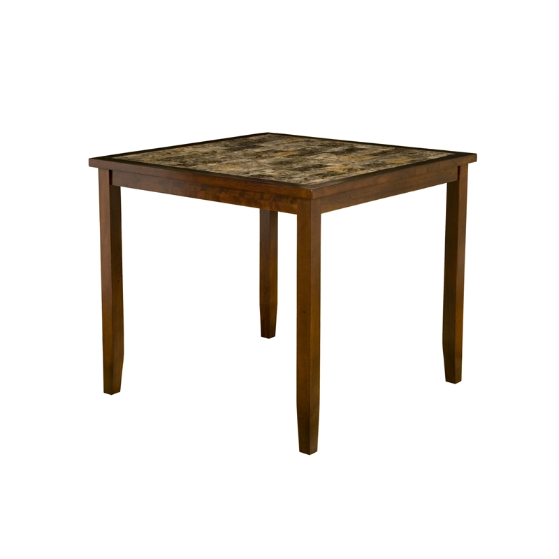 Pemberly Row Contemporary Wood 5 Piece Pub Dining Set in Espresso