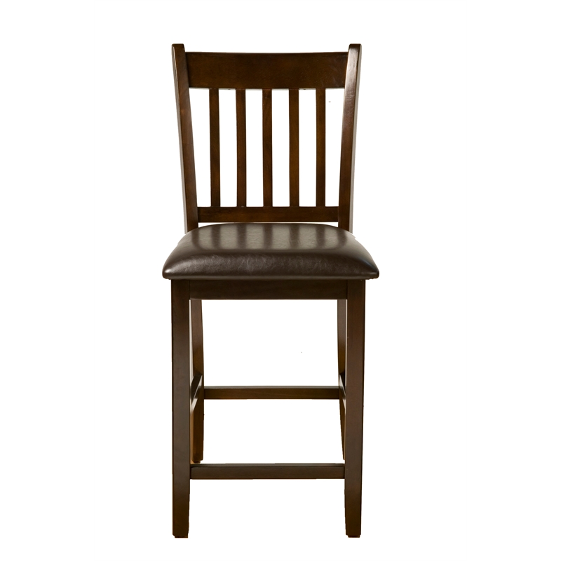 Pemberly Row Contemporary Wood 5 Piece Pub Dining Set in Espresso