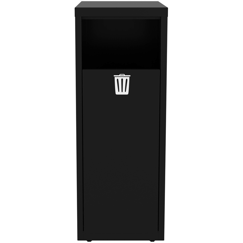 Pemberly Row Modern / Contemporary Metal Recycling Tower in Black