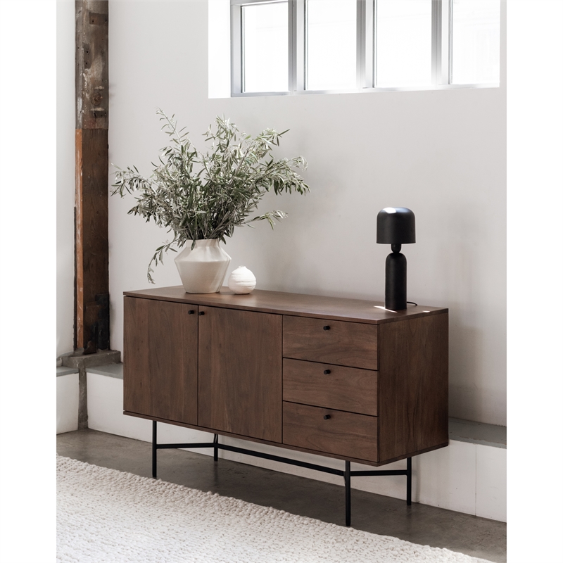 Pemberly Row Modern / Contemporary Metal Lamp in Black Finish