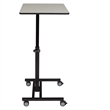 Pemberly Row Modern Powder-Coated Metal Sit and Stand Student's Desk in Gray