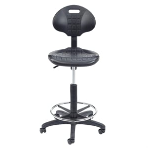 Pemberly Row 22-32&quot Height Modern Polyurethane Task Chair in Black