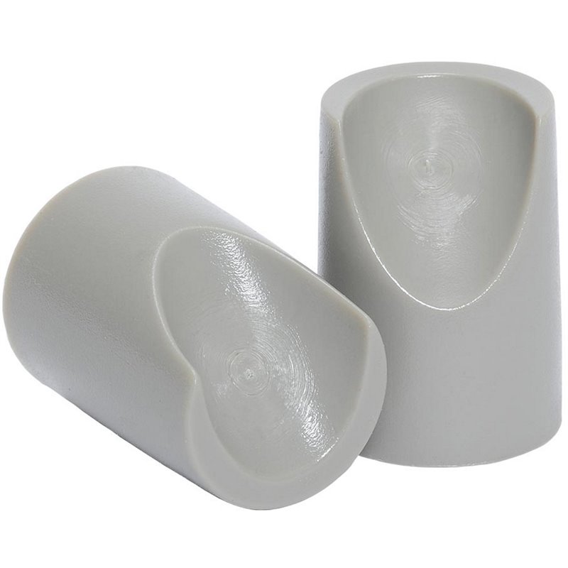Pemberly Row Modern Plastic Folding Chair V-Tip Caps in Gray (Set of 100)