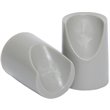 Pemberly Row Modern Plastic Folding Chair V-Tip Caps in Gray (Set of 100)