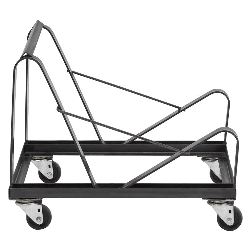 Pemberly Row Modern Metal Dolly for Series 8600 Chairs in Black Powder-Coated