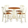 Pemberly Row 5-piece Wood Dining Table Set in Buttermilk/Cherry