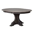 Pemberly Row 5-Pc X-Back Wood Dining Set in Gray & Black Stone