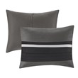 Pemberly Row 7-piece Polyester Faux Suede Comforter Set in Black