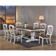 Pemberly Row 7-Pc Wood Dining Set in Cocoa Brown/Cotton White