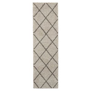 Pemberly Row 26x90&quot Runner Polypropylene Area Rug in Cream Finish