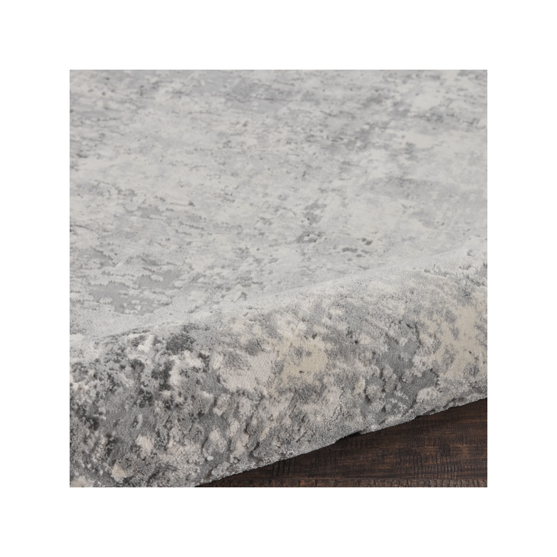 Pemberly Row Rustic Textures Fabric Painterly Indoor Rug in Gray/Beige