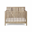 Pemberly Row Farmhouse Wood 4-in-1 Convertible Crib - Vintage Chestnut