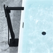 Pemberly Row Acrylic Flatbottom Soaking Bathtub in White with Drain/Overflow
