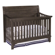 Pemberly Row Farmhouse Wood Convertible Crib in River Rock Brown