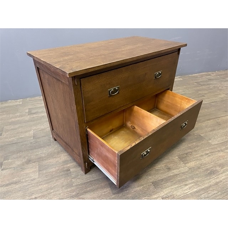 Pemberly Row Modern 2-Drawer Wood Lateral File Cabinet in Oak