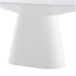 Pemberley Row MDF Wood White Dining Table Oval High Gloss 75