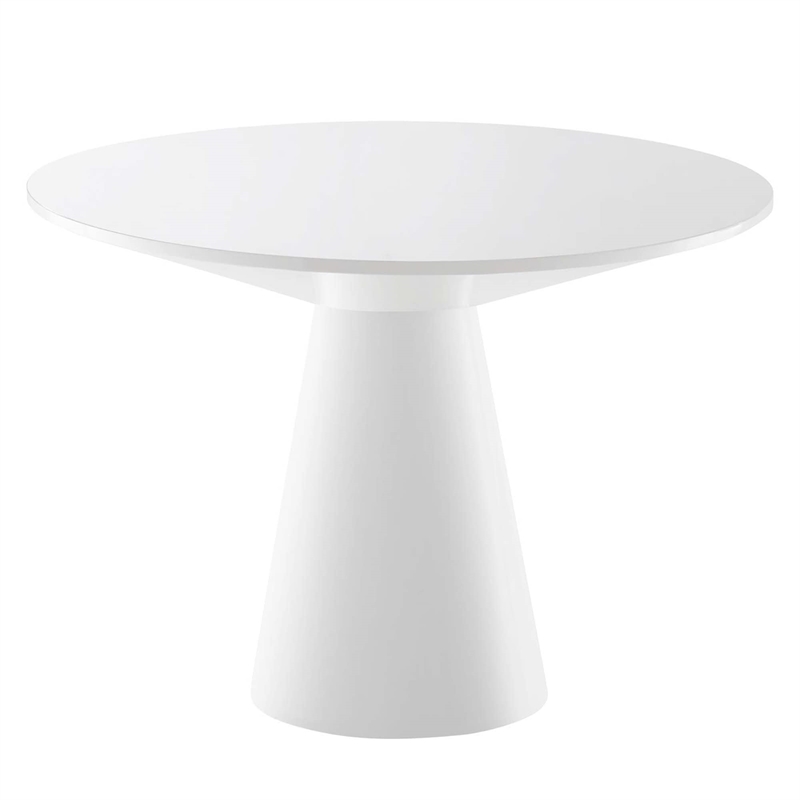 Pemberley Row MDF Wood White Dining Table Oval High Gloss 75