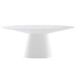 Pemberley Row MDF Wood White Dining Table Oval High Gloss 75
