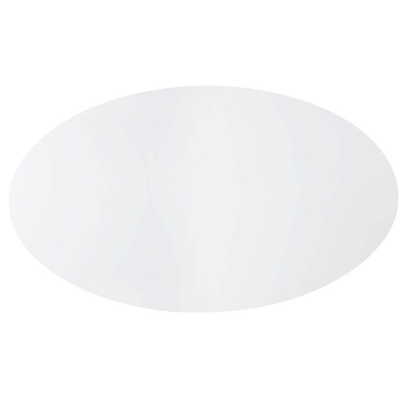 Pemberley Row MDF Wood White Dining Table Oval High Gloss 75