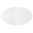 Pemberley Row MDF Wood White Dining Table Oval High Gloss 75