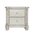 Pemberly Row Traditional Wood Nightstand in Weathered White Finish
