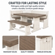 Pemberley Row Mahogany Off White and Brown Dining Set Rectangular Reversible 75