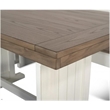 Pemberley Row Mahogany Off White and Brown Dining Set Rectangular Reversible 75