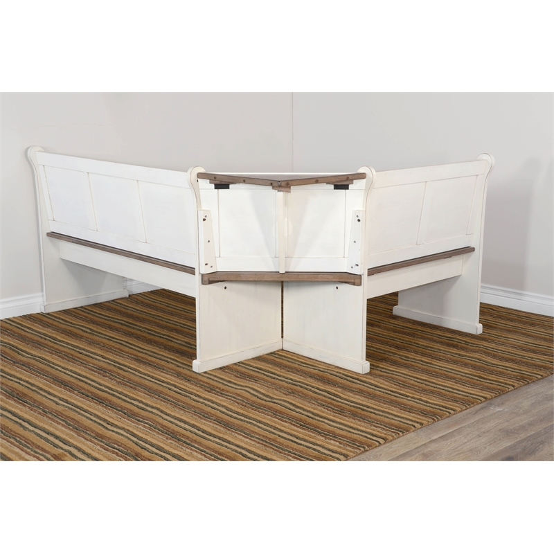 Pemberley Row Mahogany Off White and Brown Dining Set Rectangular Reversible 75
