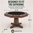 Pemberley Row Wood Buckskin Natural Game and Dining Table Rectangular Reversible Unassembled