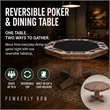 Pemberley Row Wood Buckskin Natural Game and Dining Table Rectangular Reversible Unassembled