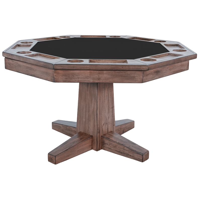 Pemberley Row Wood Buckskin Natural Game and Dining Table Rectangular Reversible Unassembled