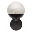 Pemberly Row Alabaster Wall Sconce in Oil Rubbed Bronze Metal Finish