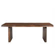 Pemberly Row Modern 9-piece Solid Wood Dining Set in Dark Brown