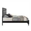 Pemberly Row Contemporary Solid Wood King Panel Bed in Black