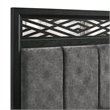 Pemberly Row Contemporary Solid Wood King Panel Bed in Black