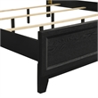 Pemberly Row Contemporary Solid Wood King Panel Bed in Black
