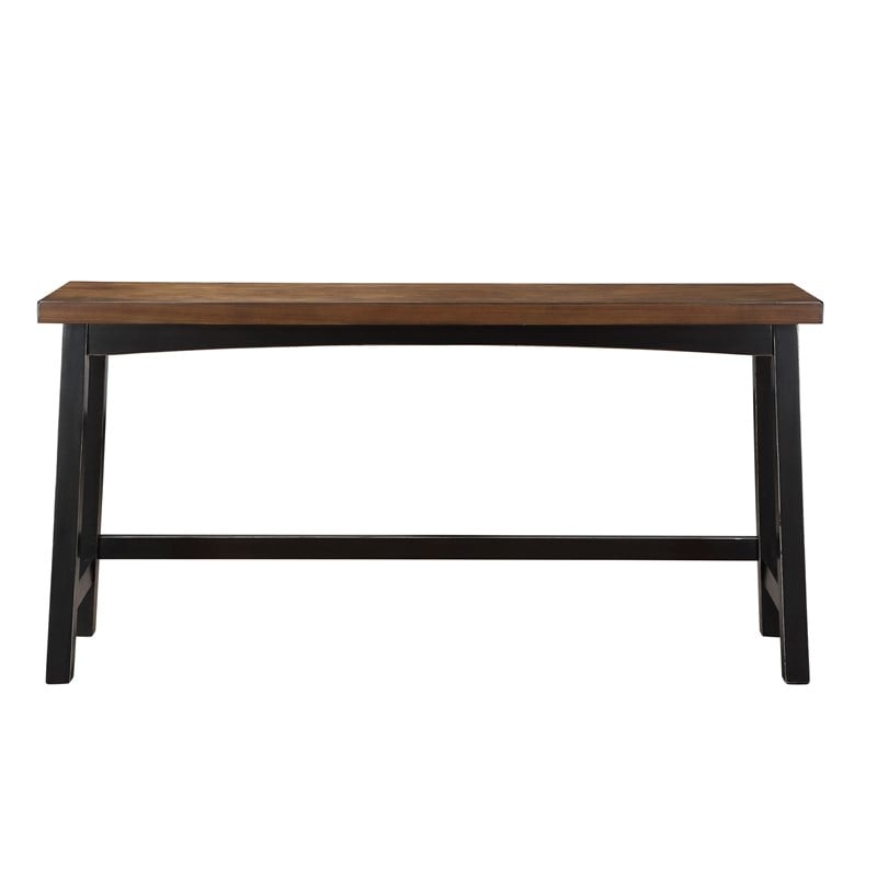 Pemberly Row 4-Pcs Pack Wood Counter Height Set in 2-Tone (Black and Brown)