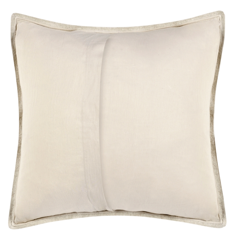 Pemberly Row Contemporary Cotton Linen Blend Natural Euro Sham