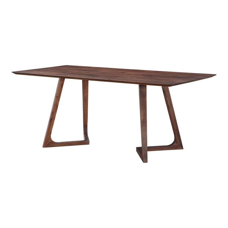 Pemberly Row Modern / Contemporary Dining Table in Brown Finish