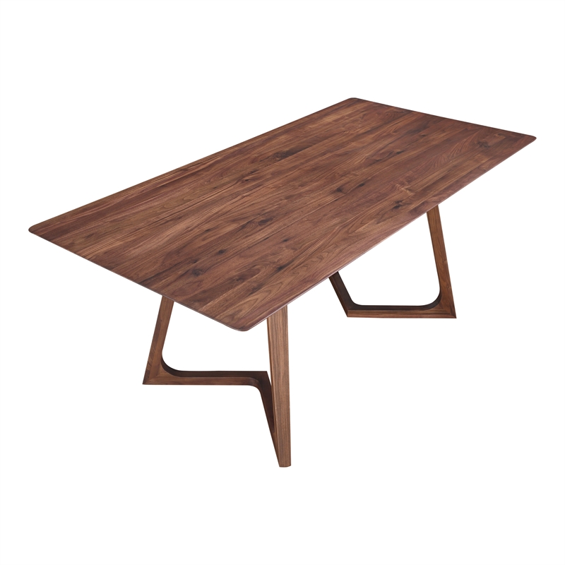 Pemberly Row Modern / Contemporary Dining Table in Brown Finish