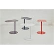 Pemberly Row Modern Metal End Table Space Saving C Shaped Design in Green