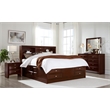 Pemberly Row Contemporary New Merlot Wooden 3-Drawer Nightstand